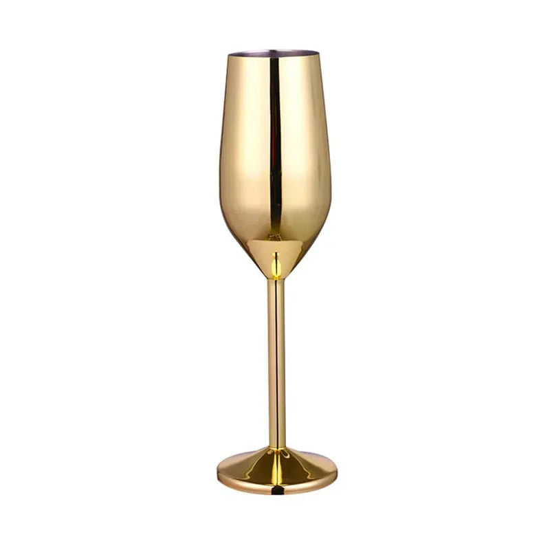 Luxurious Stainless Steel Wine Goblets – Modern & Unbreakable Design