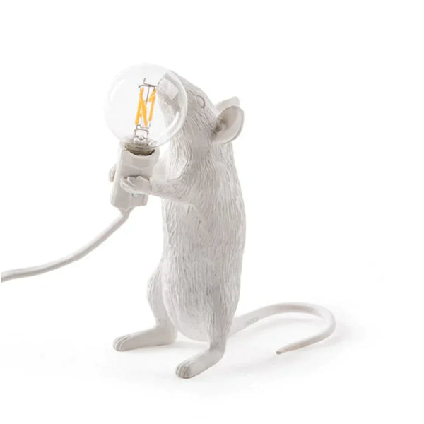 Modern Mouse-Shaped LED Table Lamps – Unique Resin Animal Night Lights for Home Décor