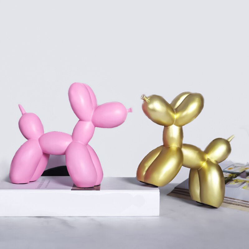 Nordic Resin Balloon Dog Sculpture – Stylish 21 cm Home Décor for Living Rooms and Gifts