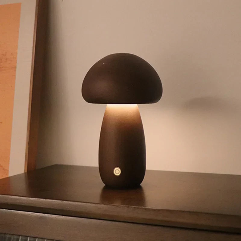 Charming Mushroom Table Lamp – Touch-Control LED Night Light with Adjustable Brightness