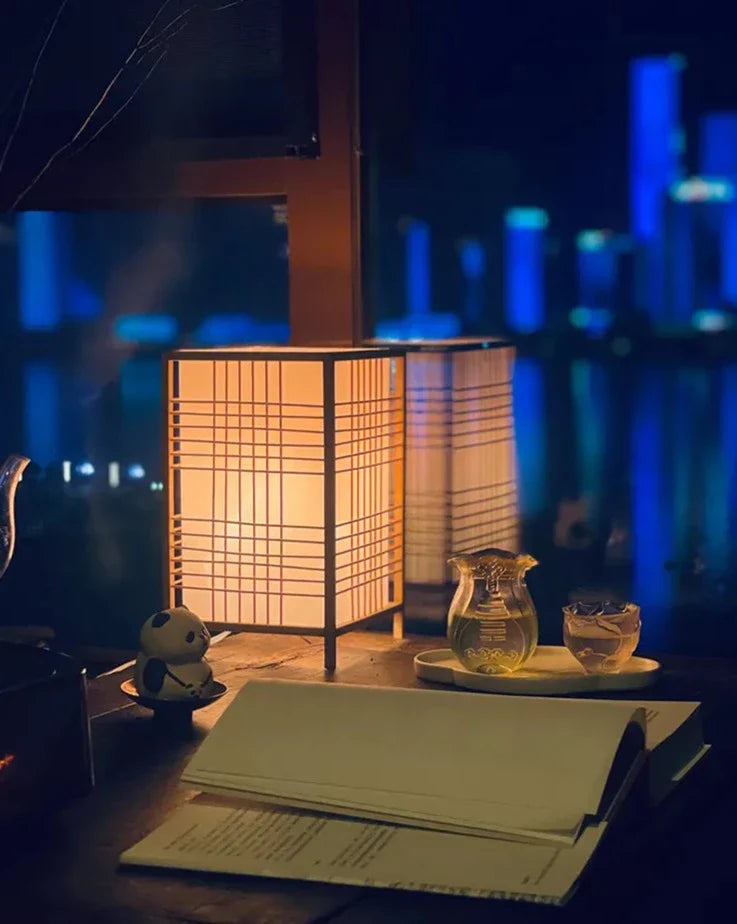 Japanese Bamboo Table Lamp – Handcrafted Lighting in Zen Style