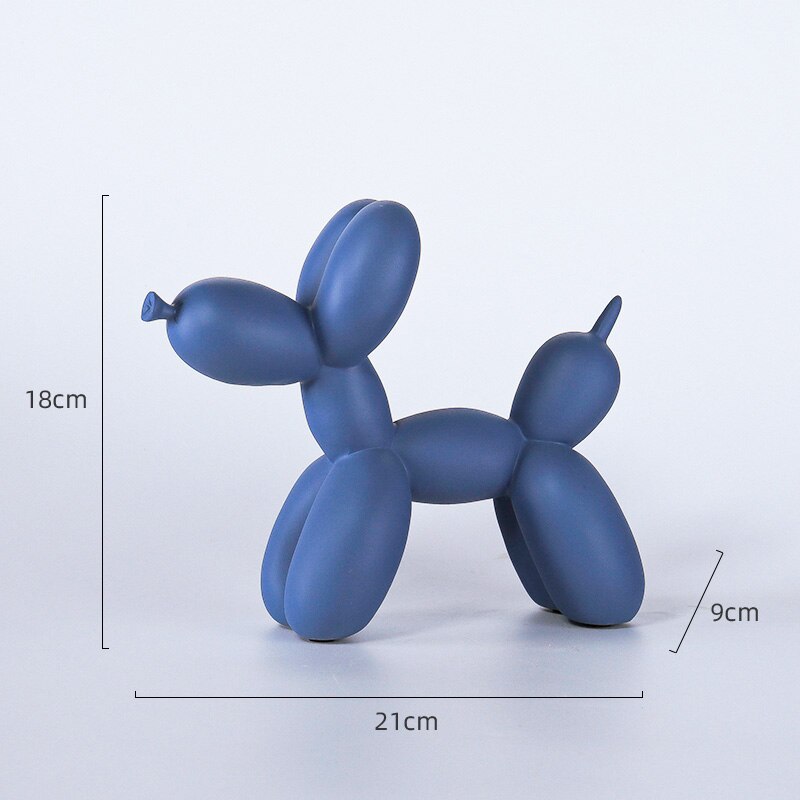 Nordic Resin Balloon Dog Sculpture – Stylish 21 cm Home Décor for Living Rooms and Gifts