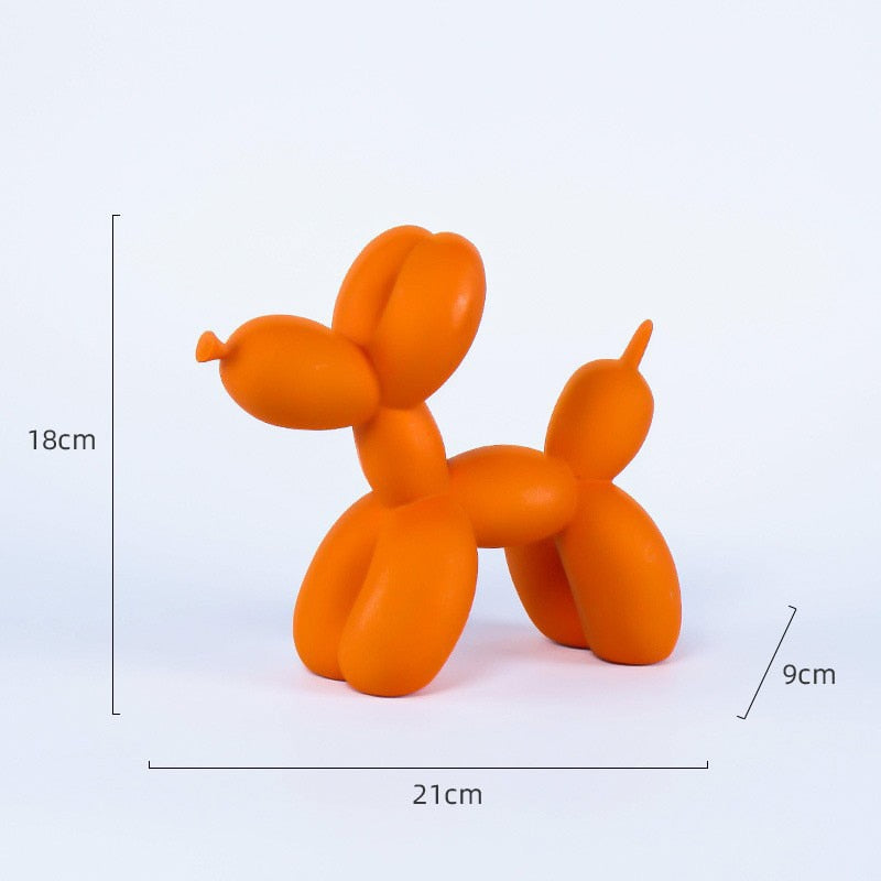 Nordic Resin Balloon Dog Sculpture – Stylish 21 cm Home Décor for Living Rooms and Gifts