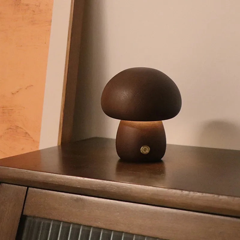 Charming Mushroom Table Lamp – Touch-Control LED Night Light with Adjustable Brightness