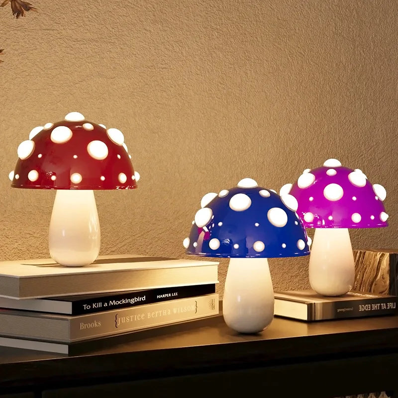 USB-Rechargeable LED Mushroom Lamp – Cosy Night Light for Bedrooms