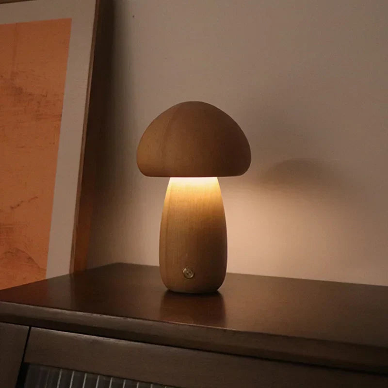 Charming Mushroom Table Lamp – Touch-Control LED Night Light with Adjustable Brightness