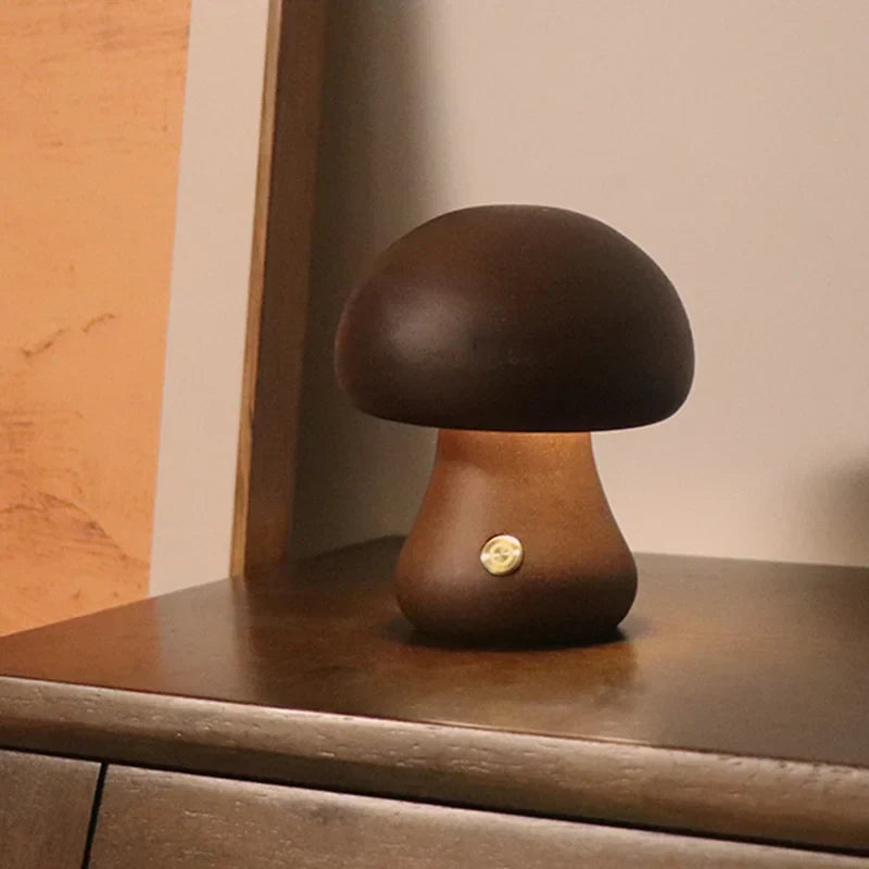 Charming Mushroom Table Lamp – Touch-Control LED Night Light with Adjustable Brightness