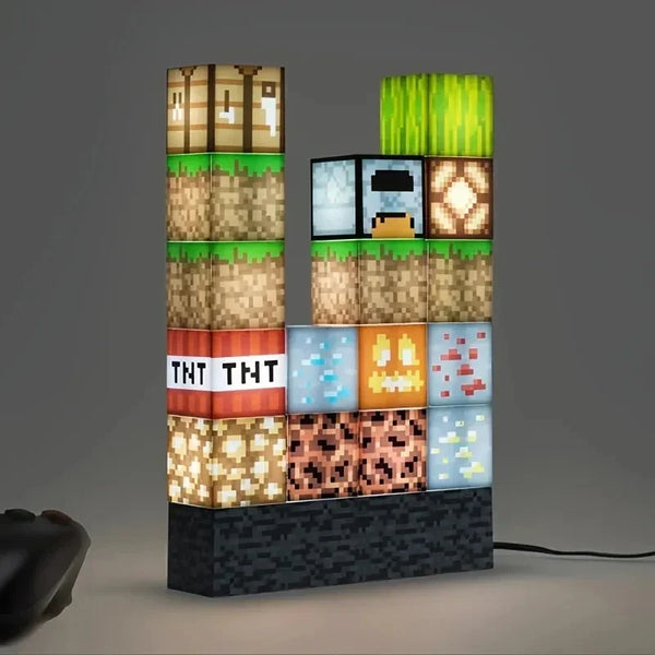 Pixel Block LED Gaming Lamp – Customisable Light for Playrooms and Gaming Spaces