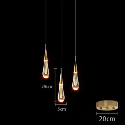 Elegant Teardrop Crystal Pendant Lights – Modern LED Lighting for Dining Rooms and Living Spaces