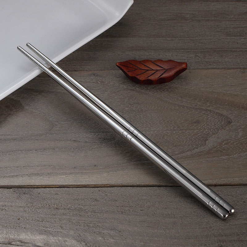 Premium Stainless Steel Chopsticks – Set of 5 Pairs, Durable & Elegant for Everyday Dining