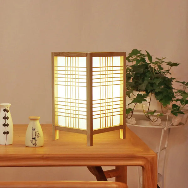 Japanese Bamboo Table Lamp – Handcrafted Lighting in Zen Style