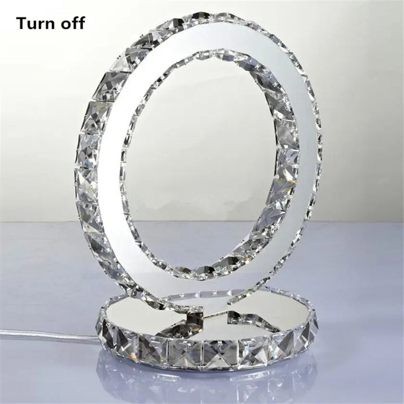 Modern Crystal Table Lamp – Elegant Design for Living Rooms and Bedrooms