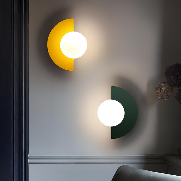 Nordic Semi-Circular Wall Lamp – Modern LED Lighting in 6 Stylish Colours