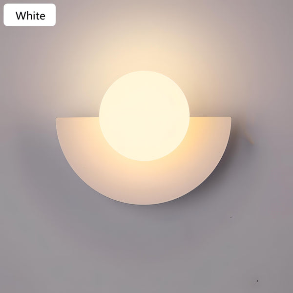 Nordic Semi-Circular Wall Lamp – Modern LED Lighting in 6 Stylish Colours