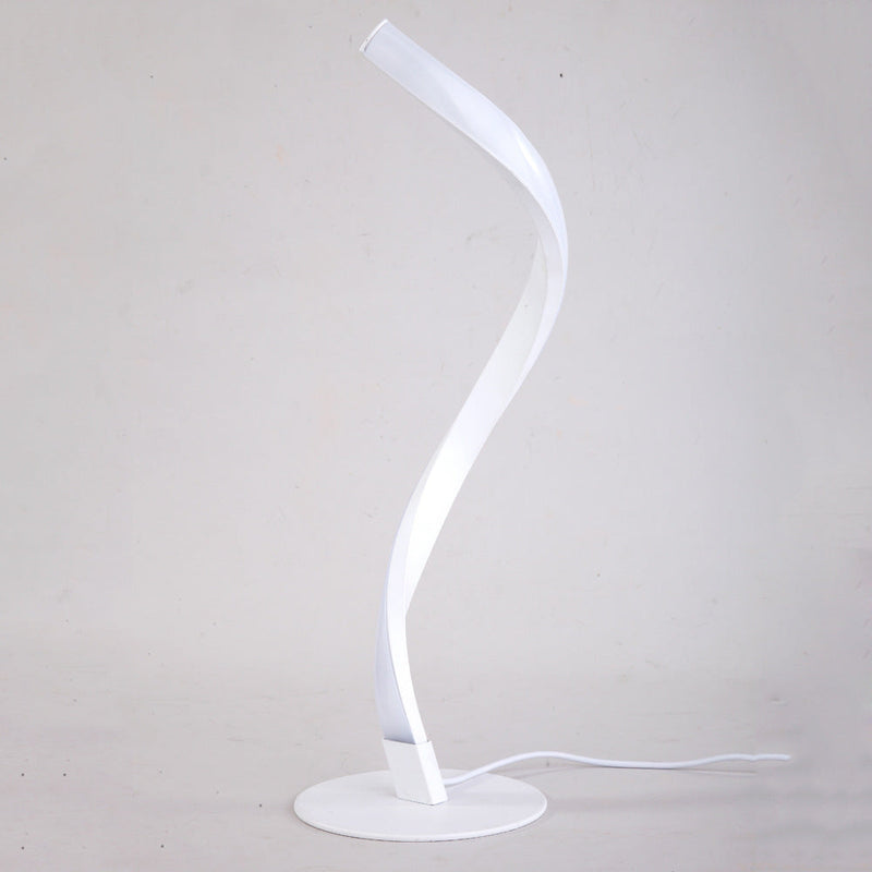 Modern Minimalist LED Spiral Table Lamp – Sleek Aluminium Design for Home and Office