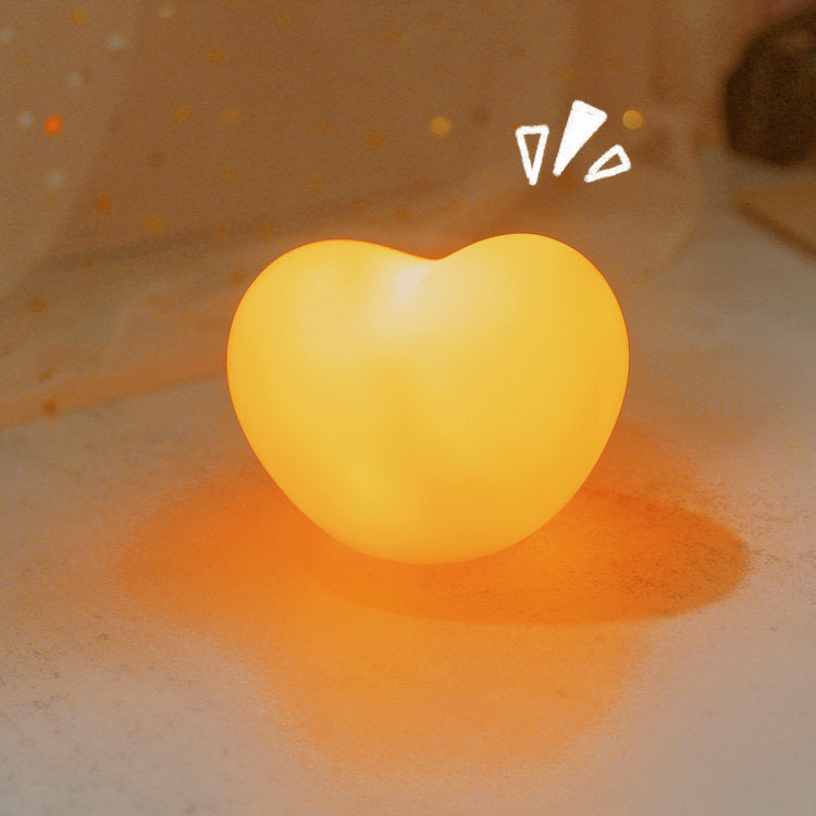 Creative Silicone Heart LED Night Light – Cute Bedside Lamp for Bedroom and Living Room