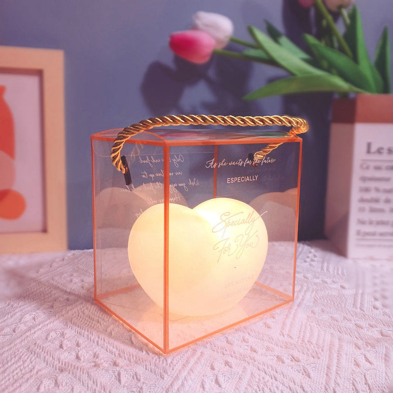 Creative Silicone Heart LED Night Light – Cute Bedside Lamp for Bedroom and Living Room