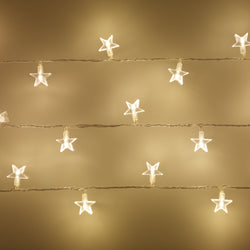 30 LED Star Fairy Lights - Warm White