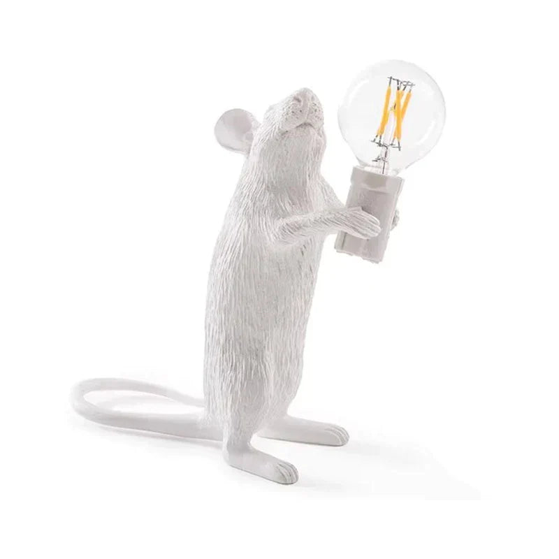 Modern Mouse-Shaped LED Table Lamps – Unique Resin Animal Night Lights for Home Décor