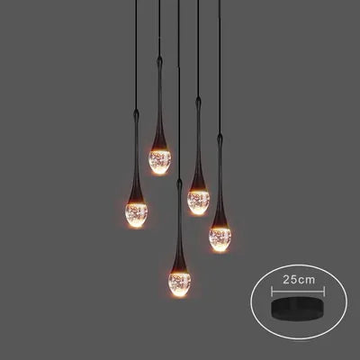 Elegant Teardrop Crystal Pendant Lights – Modern LED Lighting for Dining Rooms and Living Spaces