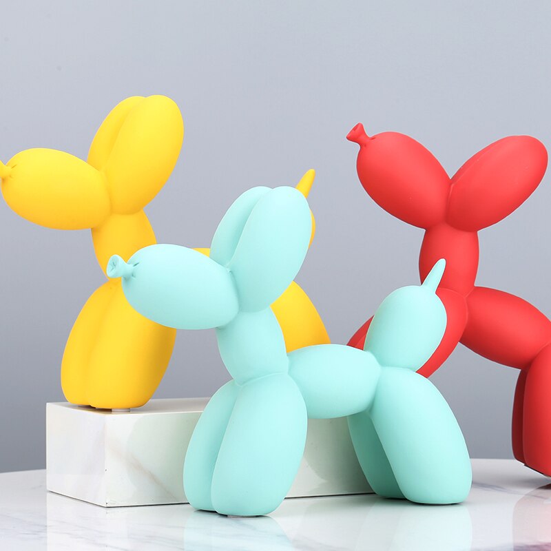 Nordic Resin Balloon Dog Sculpture – Stylish 21 cm Home Décor for Living Rooms and Gifts