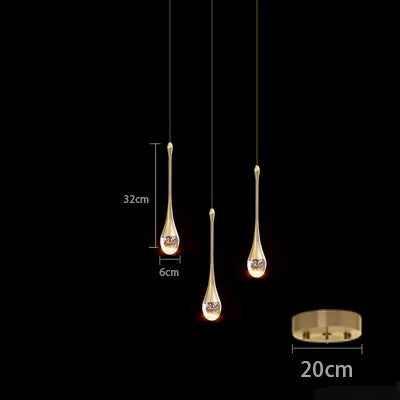 Elegant Teardrop Crystal Pendant Lights – Modern LED Lighting for Dining Rooms and Living Spaces