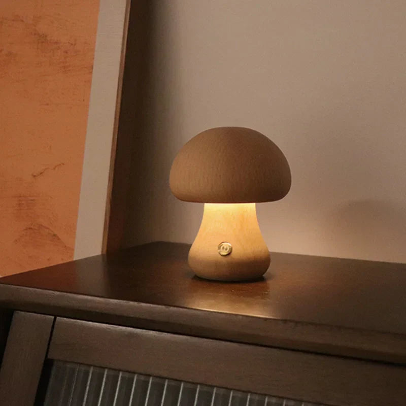 Charming Mushroom Table Lamp – Touch-Control LED Night Light with Adjustable Brightness