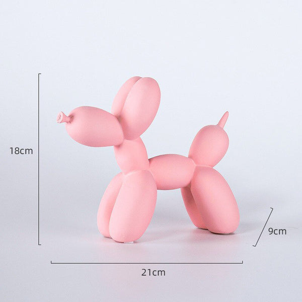 Nordic Resin Balloon Dog Sculpture – Stylish 21 cm Home Décor for Living Rooms and Gifts