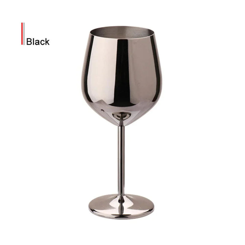 Luxurious Stainless Steel Wine Goblets – Modern & Unbreakable Design