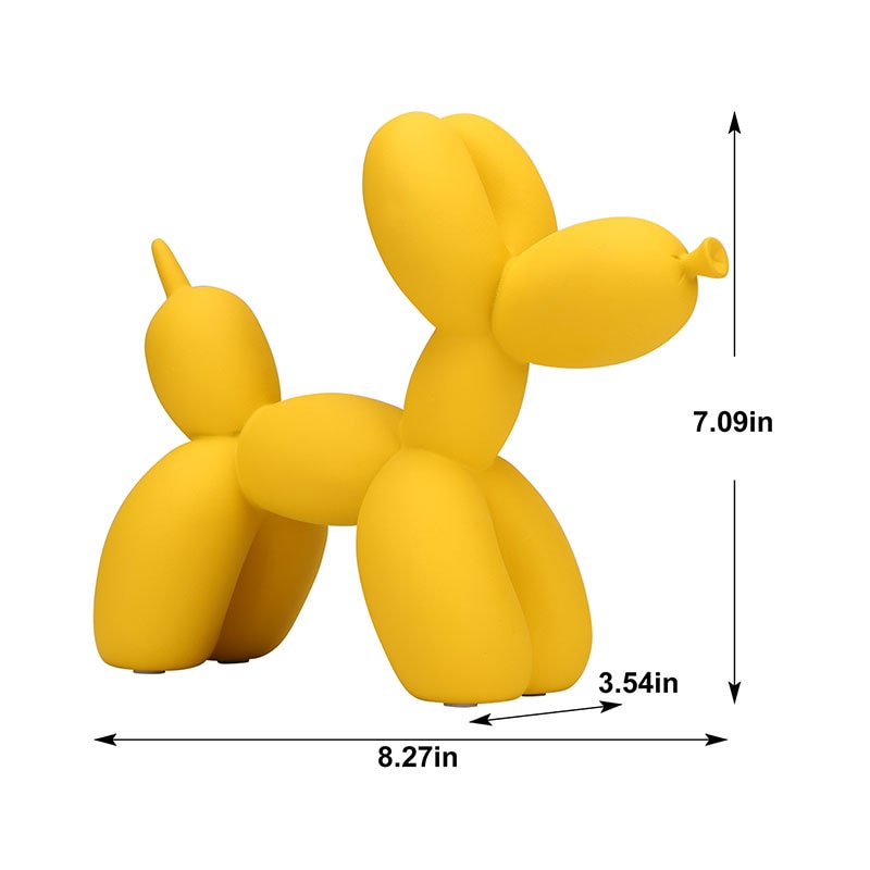 Nordic Resin Balloon Dog Sculpture – Stylish 21 cm Home Décor for Living Rooms and Gifts