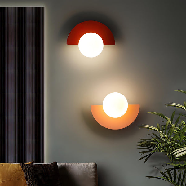 Nordic Semi-Circular Wall Lamp – Modern LED Lighting in 6 Stylish Colours