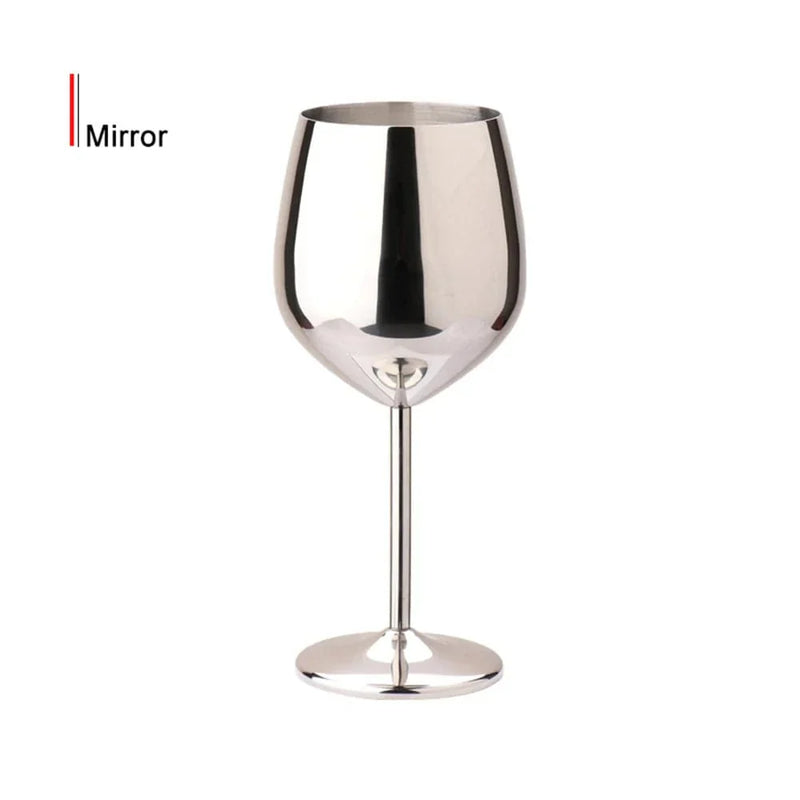 Luxurious Stainless Steel Wine Goblets – Modern & Unbreakable Design