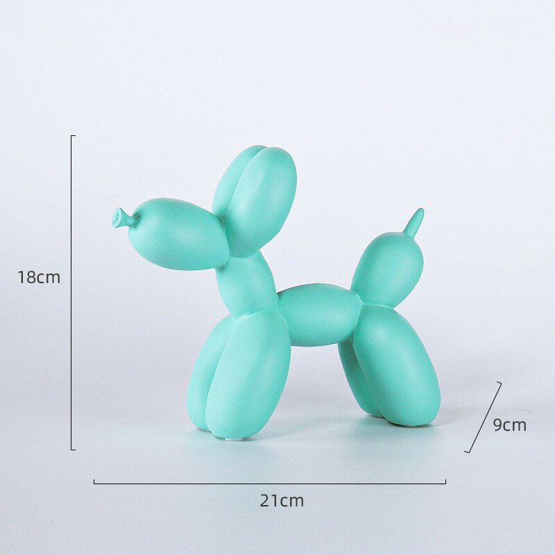 Nordic Resin Balloon Dog Sculpture – Stylish 21 cm Home Décor for Living Rooms and Gifts