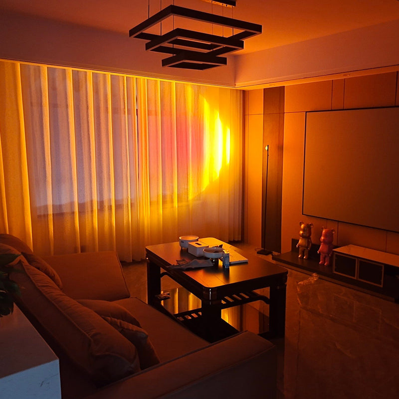 Modern Sunset Floor Lamp – Minimalist Light Projector for Warm Ambience