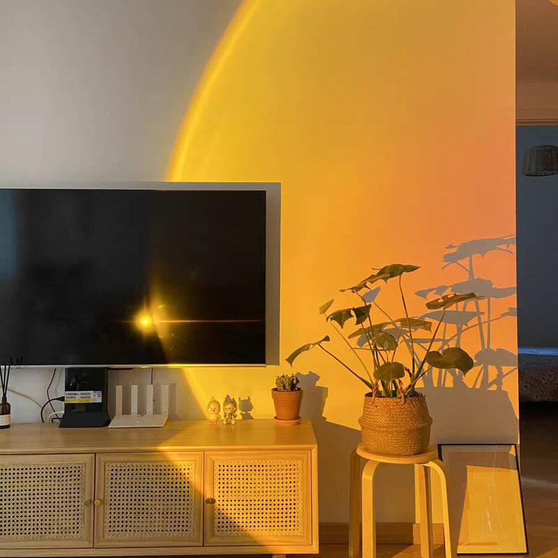 Modern Sunset Floor Lamp – Minimalist Light Projector for Warm Ambience