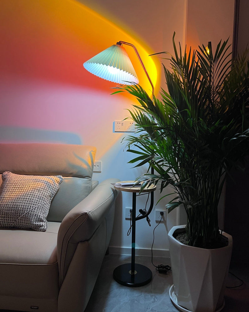 Modern Sunset Floor Lamp – Minimalist Light Projector for Warm Ambience