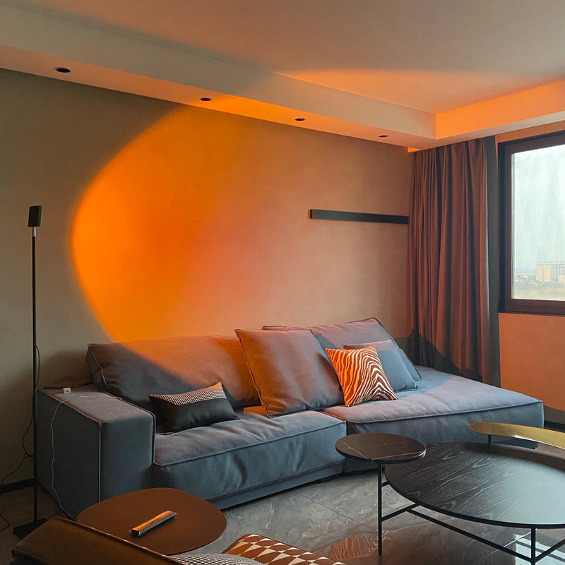 Modern Sunset Floor Lamp – Minimalist Light Projector for Warm Ambience