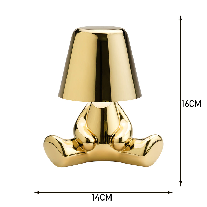 Gold Sitting Man Table Lamp – Contemporary Decorative Accent Light