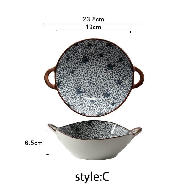 Japanese-Inspired Ceramic Bowls with Handles – Elegant & Functional Tableware