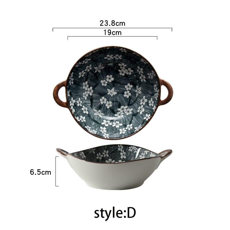 Japanese-Inspired Ceramic Bowls with Handles – Elegant & Functional Tableware