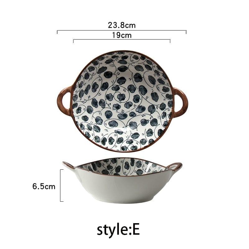 Japanese-Inspired Ceramic Bowls with Handles – Elegant & Functional Tableware