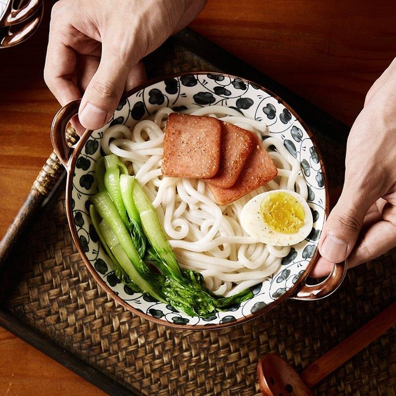 Japanese-Inspired Ceramic Bowls with Handles – Elegant & Functional Tableware