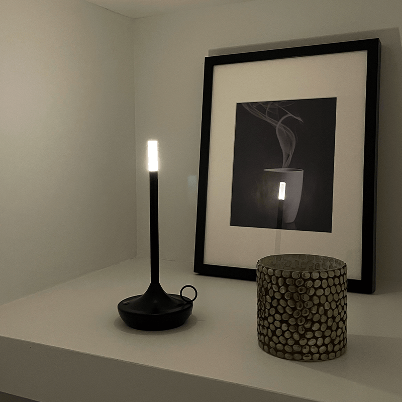 Portable LED Wick Table Lamp – Minimalist Table Lighting for Any Ambience