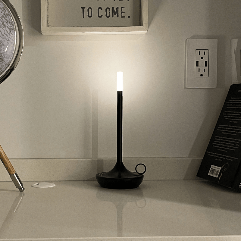 Portable LED Wick Table Lamp – Minimalist Table Lighting for Any Ambience