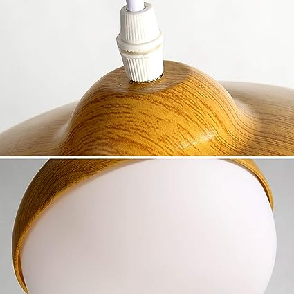 Nordic Wooden Pendant Lights – Modern Glass & Wood Ceiling Lamps