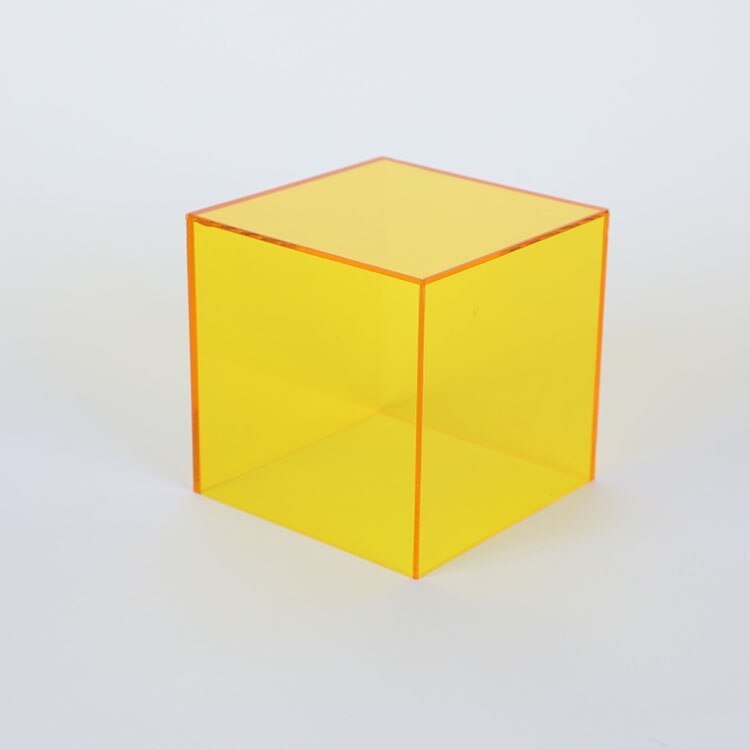 Colourful Transparent Acrylic Storage Box – Modern Display Cube for Stylish Presentation