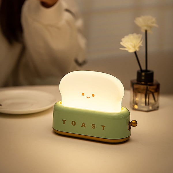 Toast-Shaped Night Light – Charming Bedside Lamp with Warm Glow