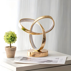 Luxurious Gold Möbius Ring Desk Lamp – Elegant Adjustable LED Table Light