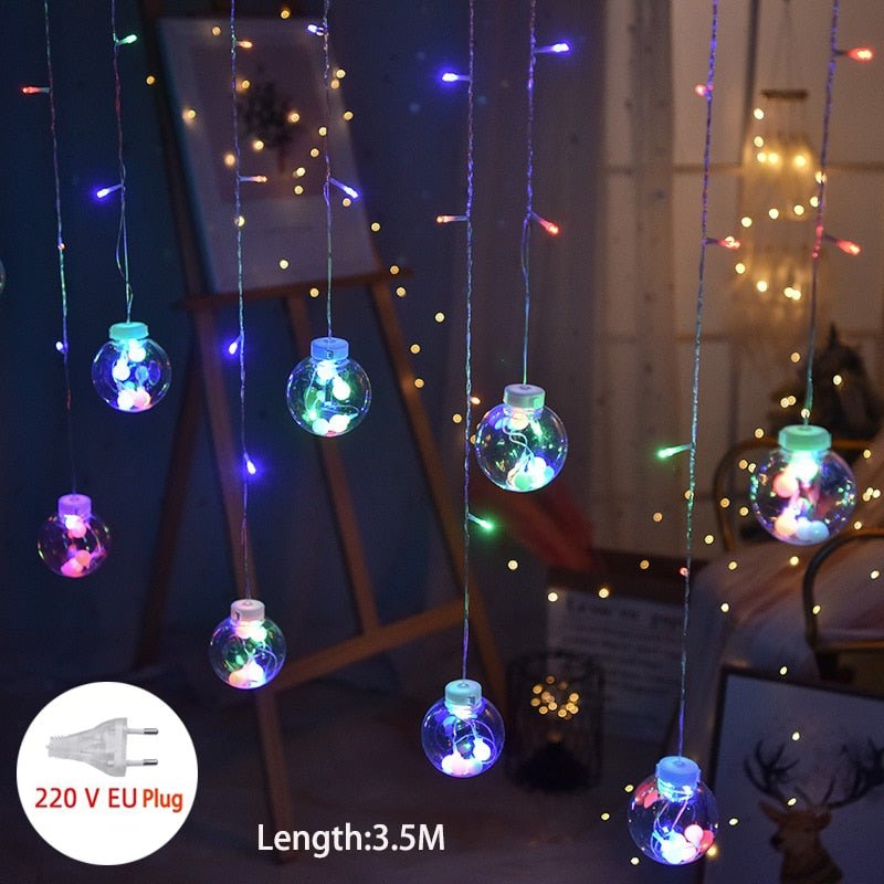 LED Star Curtain Lights – Hanging Star String Lights for Christmas and Special Occasions