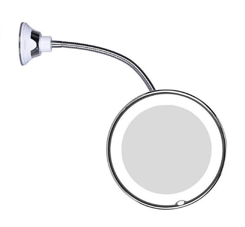 LED Magnifying Mirror with Flexible Gooseneck – Natural Daylight Illumination